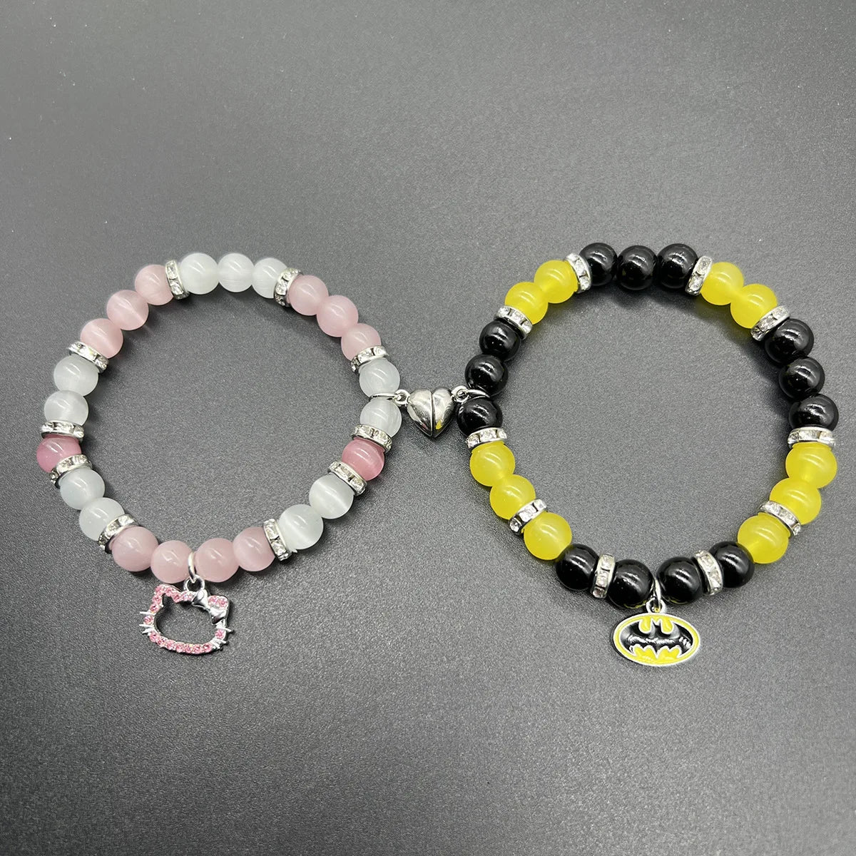 Spider Hello Cat Friendship Bracelets Matching Bracelets Couple Best Friends Charm Bracelets Birthday Bff Magnet Jewelry Gifts