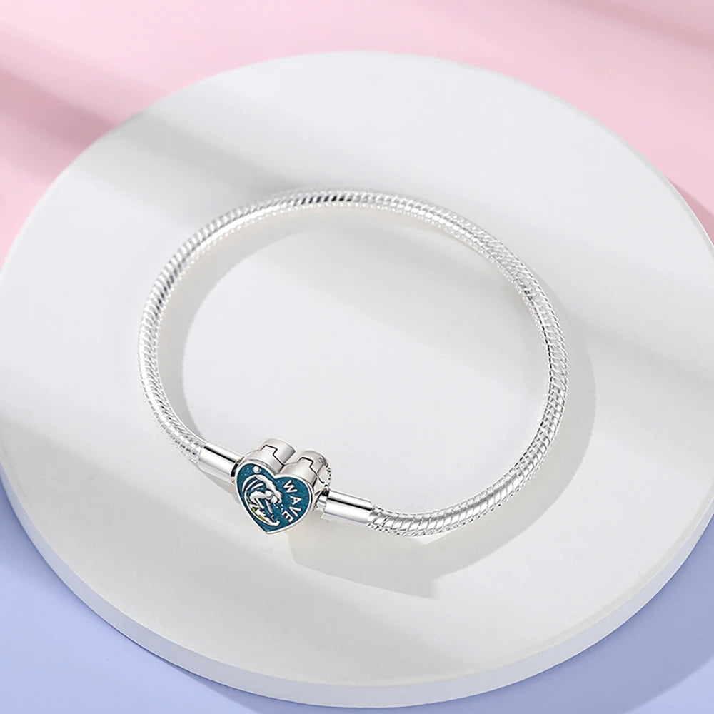 Danturn 925 Sterling Silver Bracelets Surfing, Waves and fish, Dream nets Bracelets Women Bracelets Fashion Charm Bracelets
