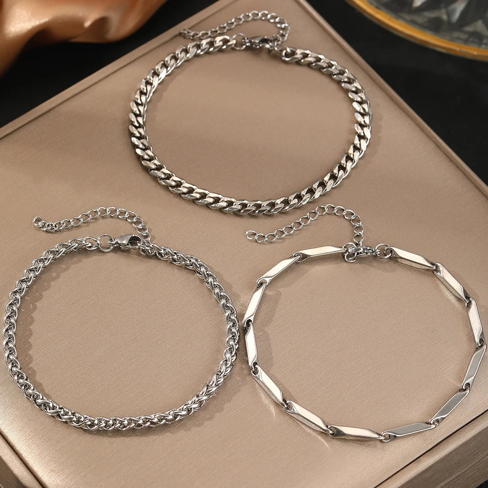 Stainless steel bracelets European and American fashion bracelets exquisite chain bracelets For Women Jewelry Banquet Gifts