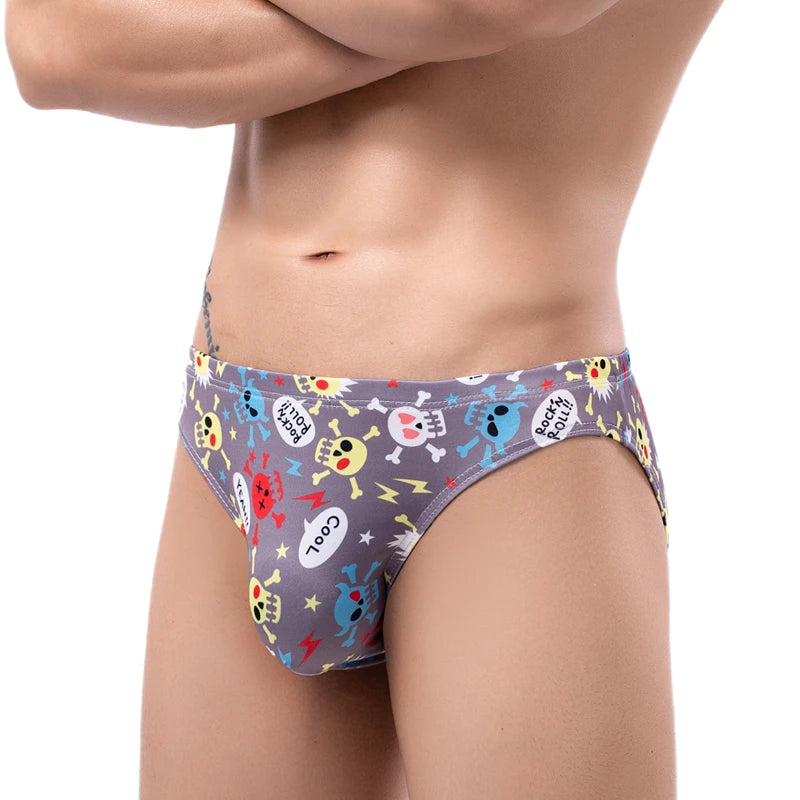 Sexy Men Underwear Briefs Men Print Breathable Panties Cueca U Pouch Soft Jockstrap Man Underpants Gay Slip Homme Calzoncillos