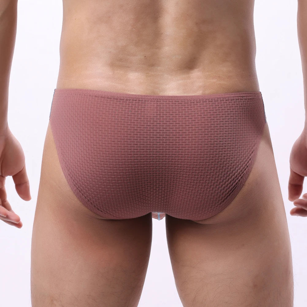 Sexy Men's Low Waist Comfortable U-convex Pouch Underwear Bikini Briefs Lingerie Man Underpants Stretch Panties