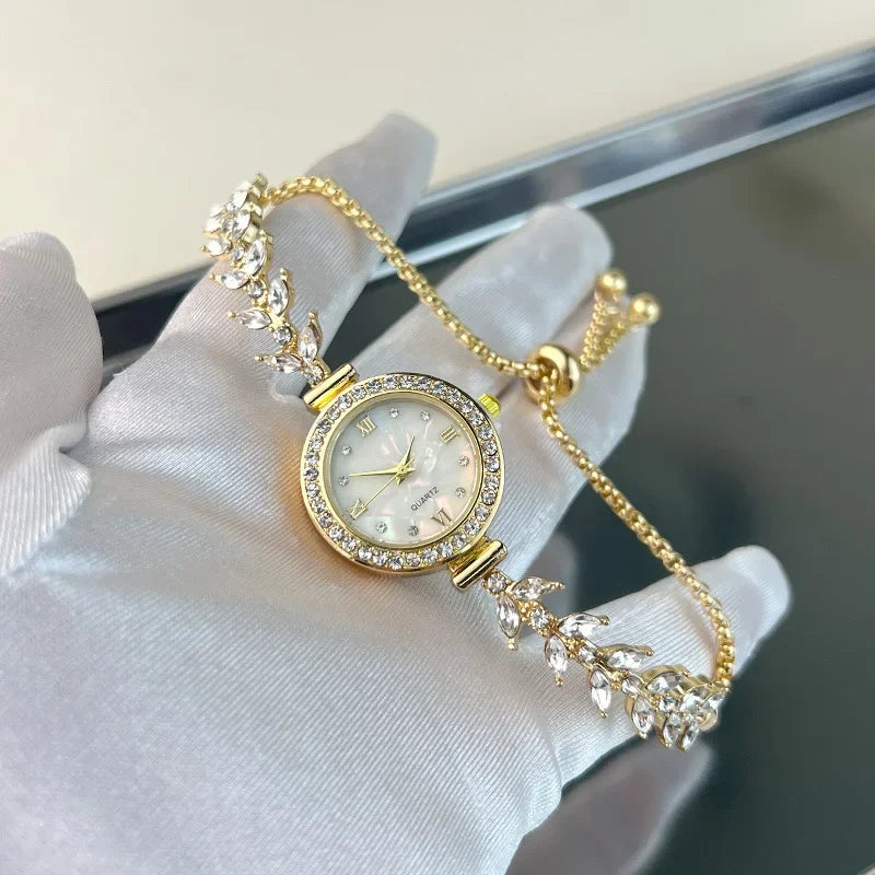 Watches for Women Reloj Mujer Mermaid Chain Light Luxury Diamond Bracelet Ladies Fashion Quartz Watches Montres Femmes