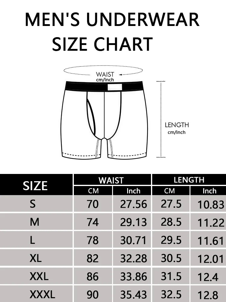 3Pcs Animal Print Men Fshion Underwear Boxers Breathable Man Underpants S-3XL Mens Swimming Underwear Men's Panties Boxer Briefs