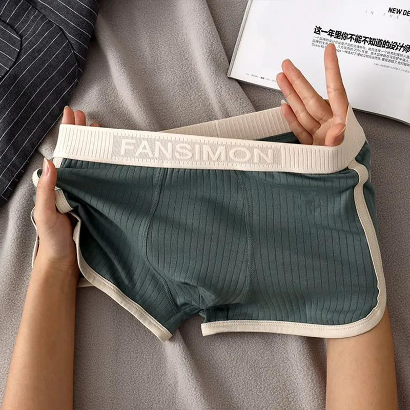 3 Pcs/Lot Men's Boxer Shorts Underwear Sexy Panties Striped Man Underpants Male Boxers Homme U Convex Shorts Lingerie Underpants