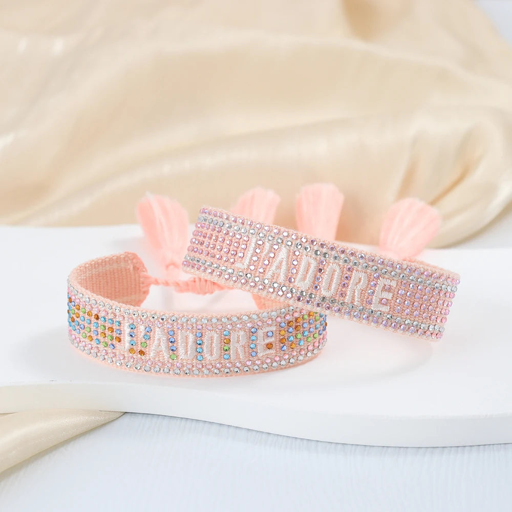 Cotton Bracelets Handmade Adjustable Woven Bracelets Beach Vibes
