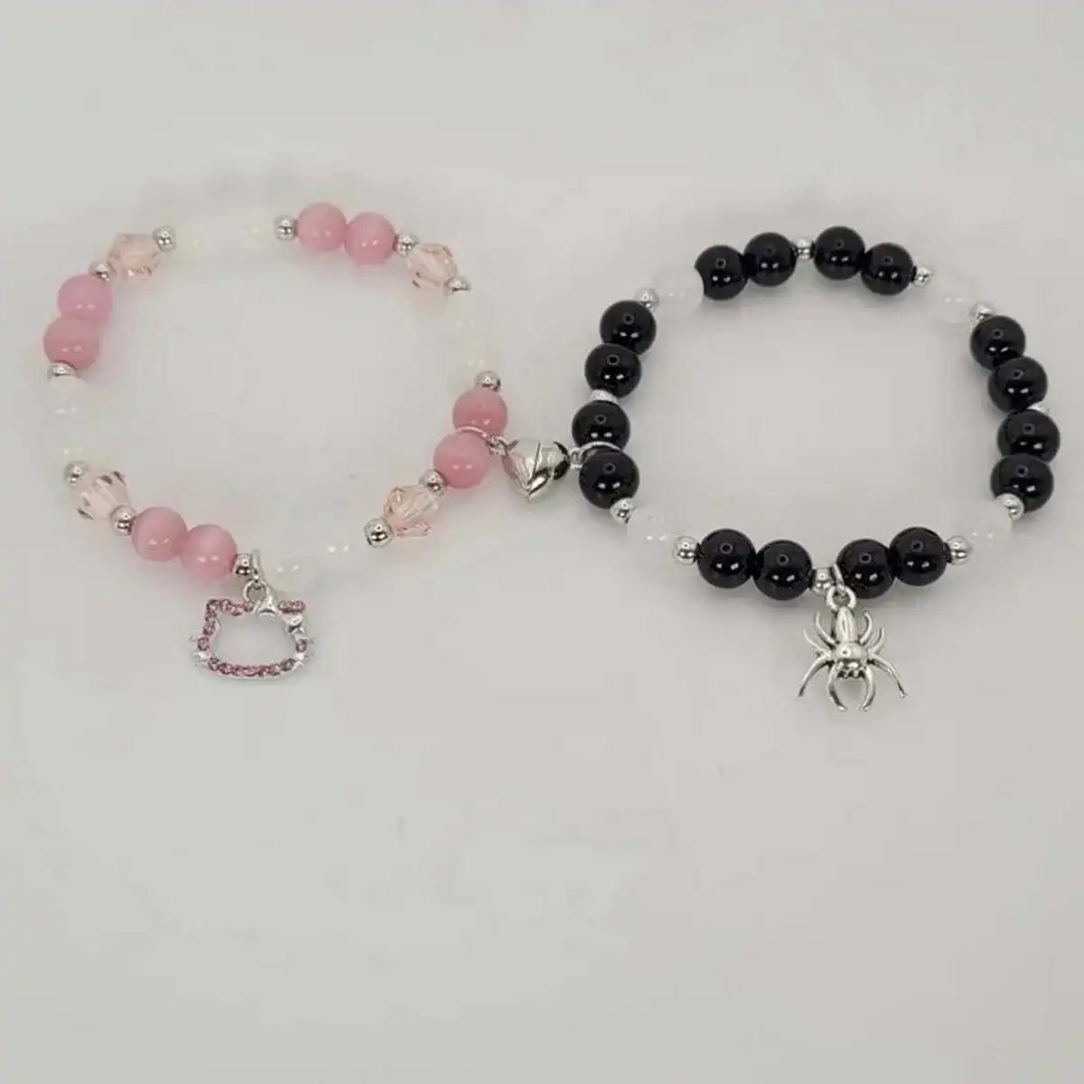 Spider Hello Cat Friendship Bracelets Matching Bracelets Couple Best Friends Charm Bracelets Birthday Bff Magnet Jewelry Gifts