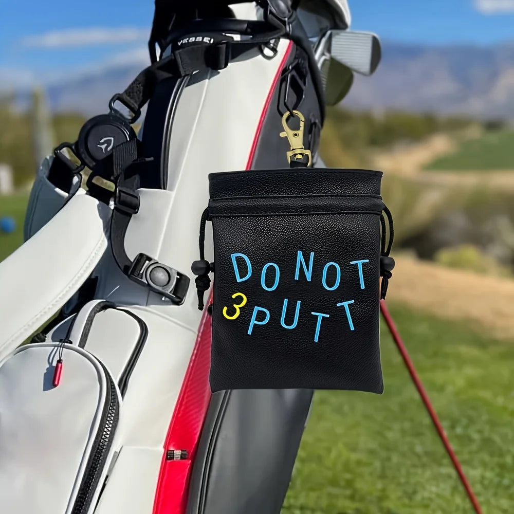 Golf valuable item bag, sealed with a drawstring. This portable packaging bag is perfect for holding golf balls and is an access