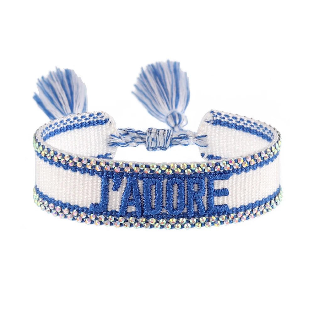 Cotton Bracelets Handmade Adjustable Woven Bracelets Beach Vibes