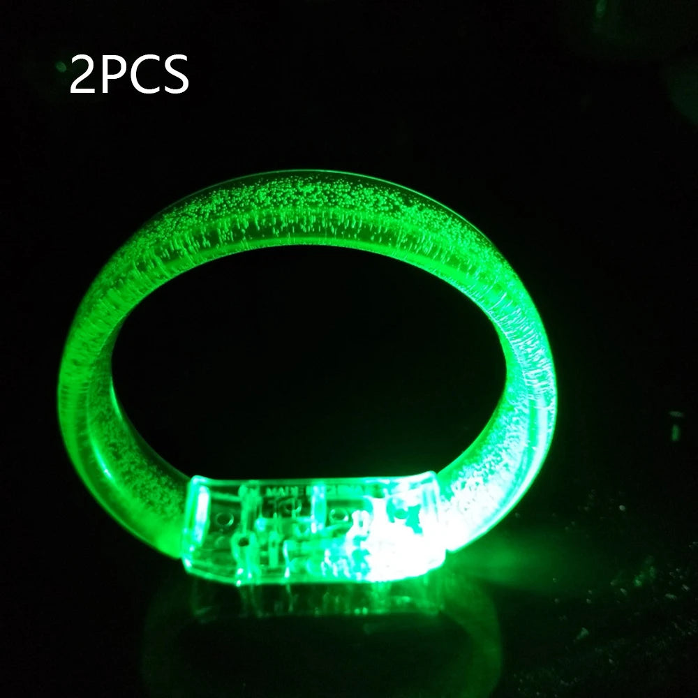2PCS Luminous Bracelets Concert LED Flash Bracelets Support Fluorescent Bracelets Party Activities Cheering Luminous Props
