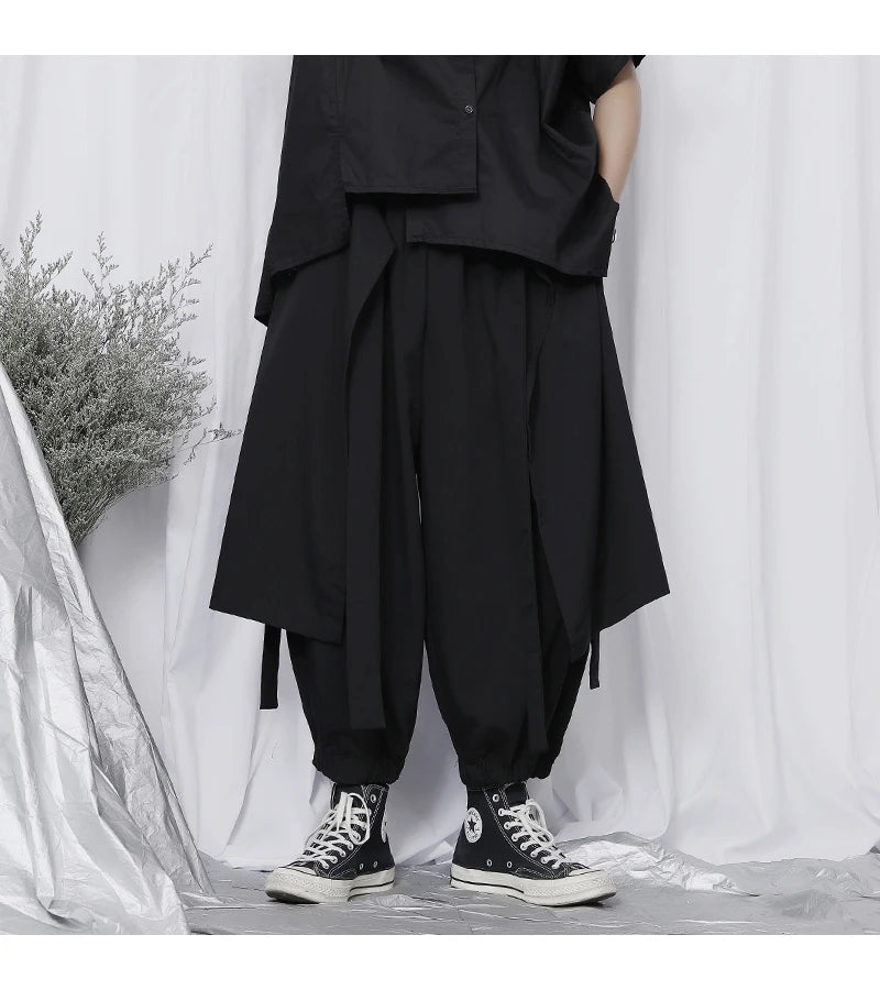 Japan  Style Men's clothing Punk Casual 8-9 Pants