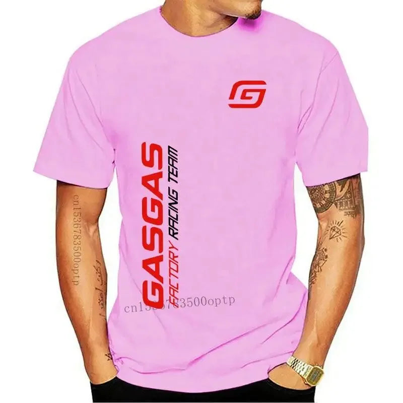 Fashion Popular Men's Clothing GASGAS Factory Racing Team Printed T-shirt Short Sleeve Cotton Casual Comfortable Men's Clothing