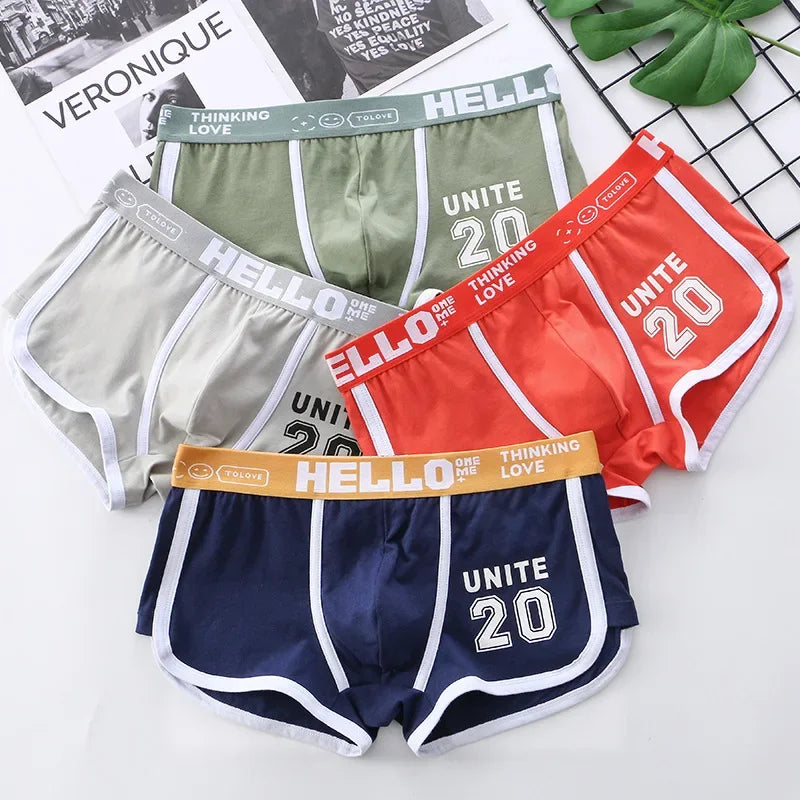 Men's Underwear Boxer Shorts Sexy Panties Cotton Boxers Sports Comfort Man Underpants Shorts Homme U Convex Lingerie PD3205