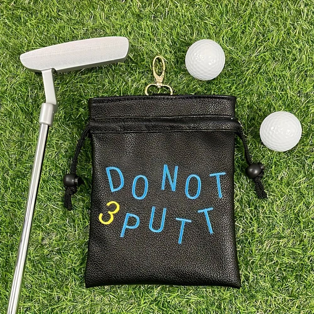 Golf valuable item bag, sealed with a drawstring. This portable packaging bag is perfect for holding golf balls and is an access