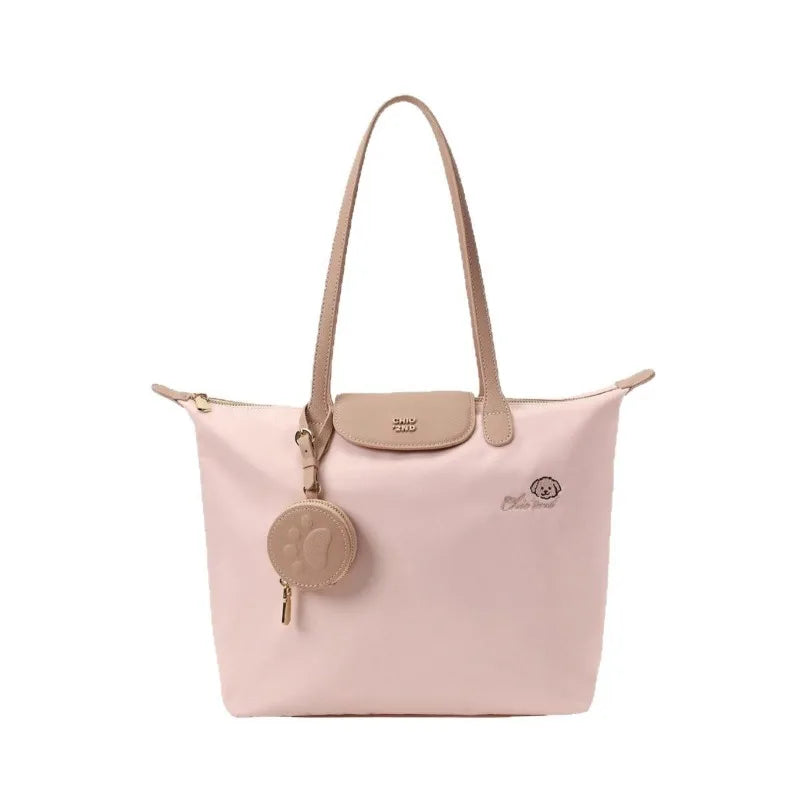 Bread, Dog, Unknown Flower Language, Tote Bag, Women's Casual Large Capacity Handheld Shoulder Bag