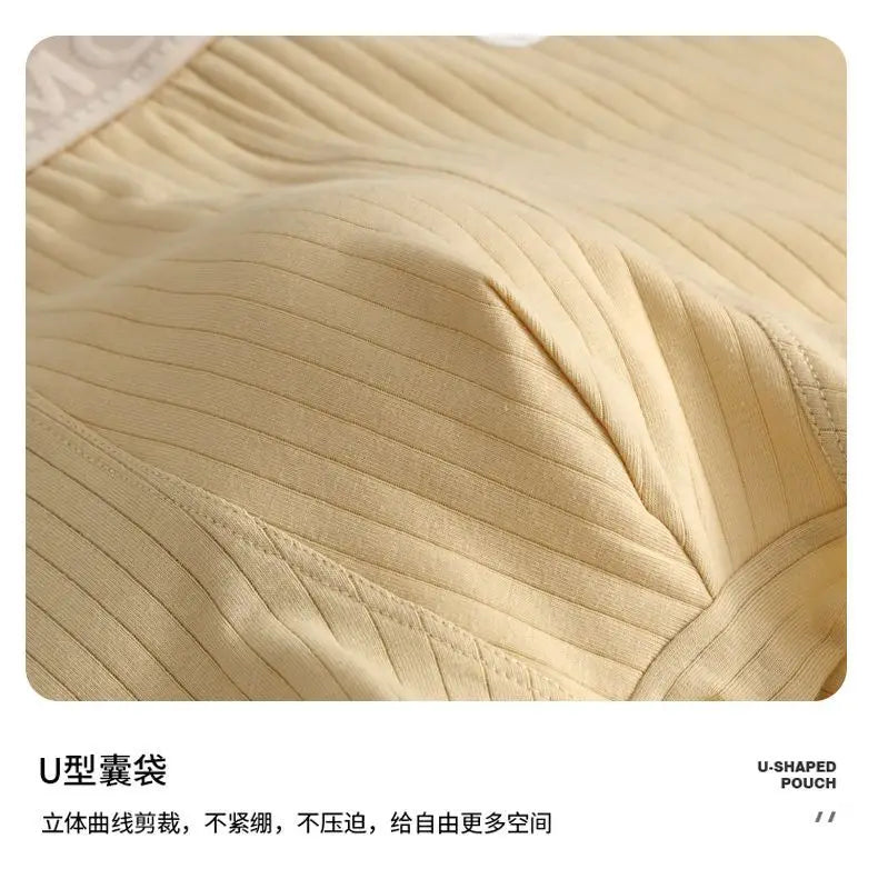 3 Pcs/Lot Men's Boxer Shorts Underwear Sexy Panties Striped Man Underpants Male Boxers Homme U Convex Shorts Lingerie Underpants