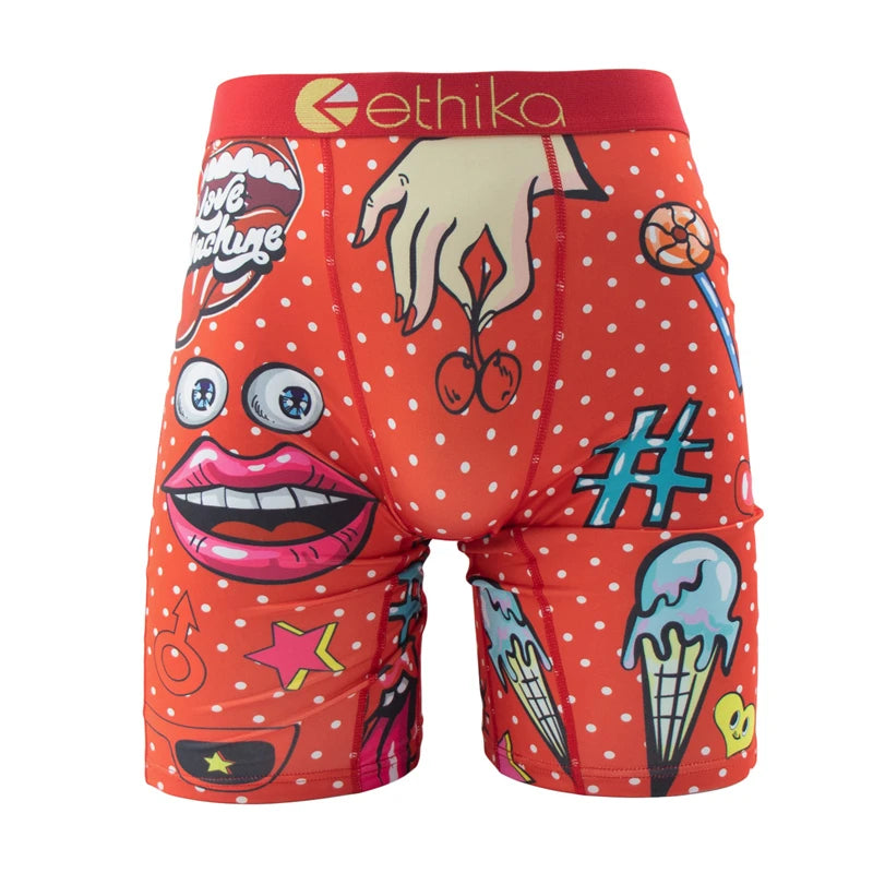 ETHIKA 1Pcs Sexy Men Underwear Boxers Breathable Swimming Man Underpants Plus Size S-3XL Mens Trunks Men's Panties Boxer Briefs
