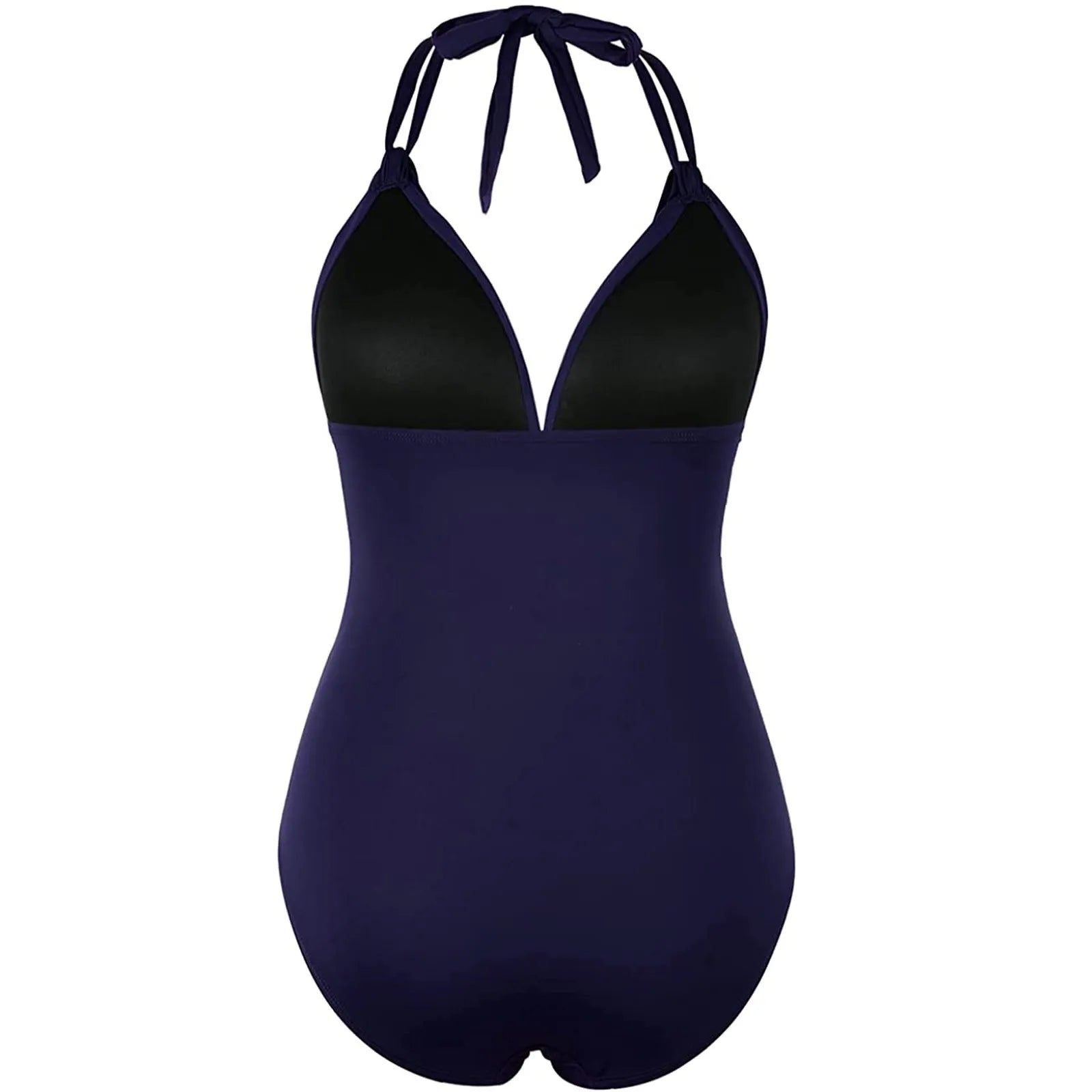 Bikinis Mujer Women's One-piece With Chest Pad Without Steel Bra Swimsuit Solid Color Swimsuit купальники женские