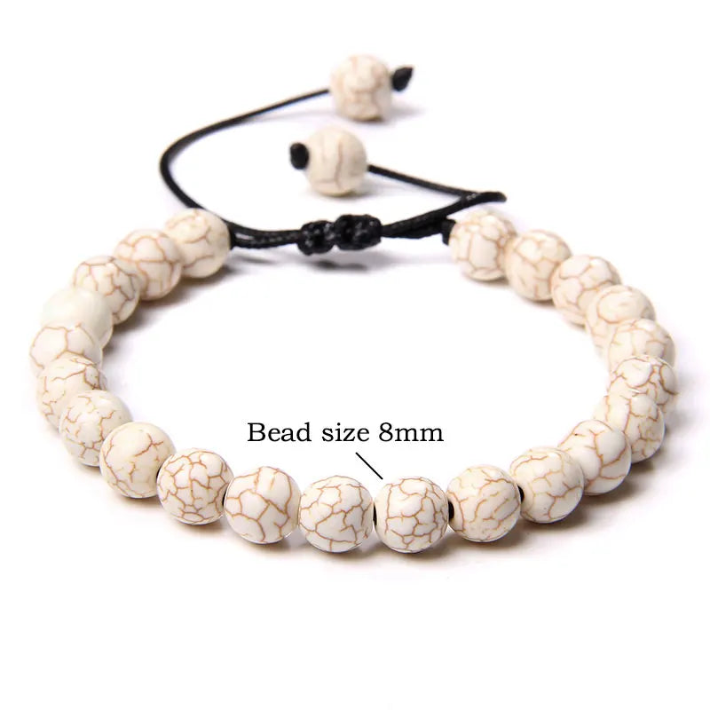 Garnets Stone Beads Bracelets Fashion Adjustable Braided Rope Bracelets Bangles Men Women Yoga Healing Balance Bracelets Jewelry