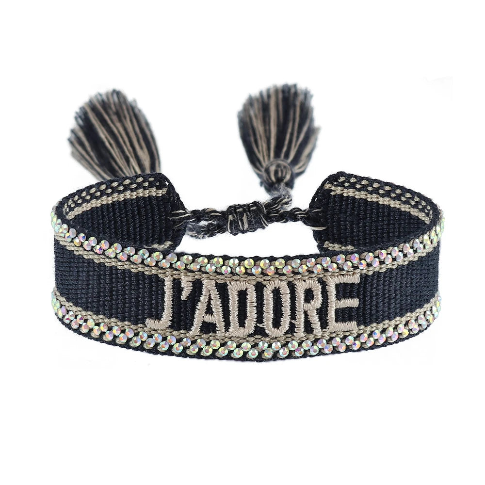 Cotton Bracelets Handmade Adjustable Woven Bracelets Beach Vibes