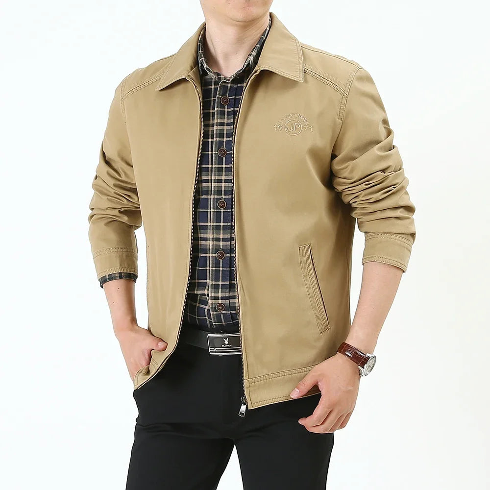 Men's High Quality Jacket Washed Pure Cotton Jacket Workwear Men's Coat Loose Business Men's Clothing Outdoor Men's Clothing