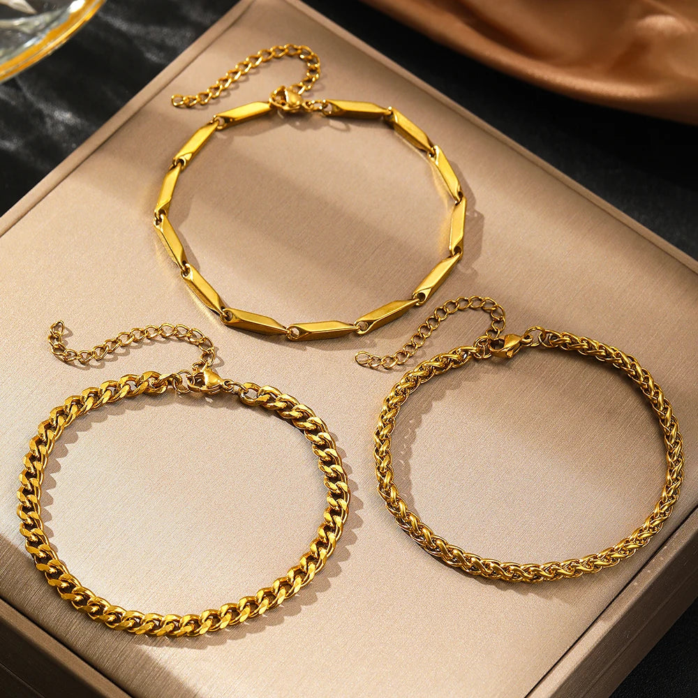 Stainless steel bracelets European and American fashion bracelets exquisite chain bracelets For Women Jewelry Banquet Gifts