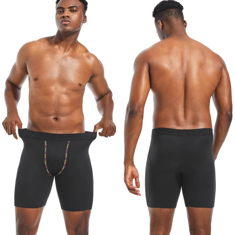 Fashion Long mens boxers Polyester underwear for man underpants Sexy Men's panties Comfortable Stretch boxer shorts men