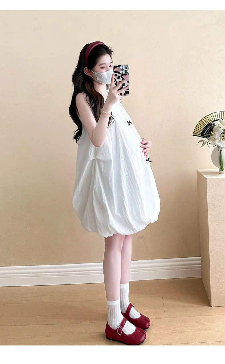 Pregnant Women's Clothing 2025 Summer New Loose and Fashionable Temperament Age Reducing Dress