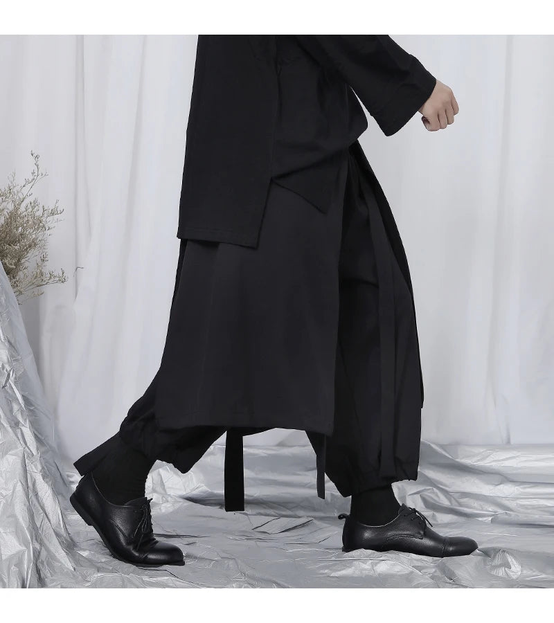 Japan  Style Men's clothing Punk Casual 8-9 Pants