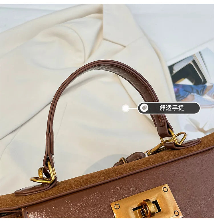 Handbag - A Niche High-end, Women's Single-shoulder Crossbody Bag for Daily Commutes. 2025 New Model - Large Capacity Kelly Bag.