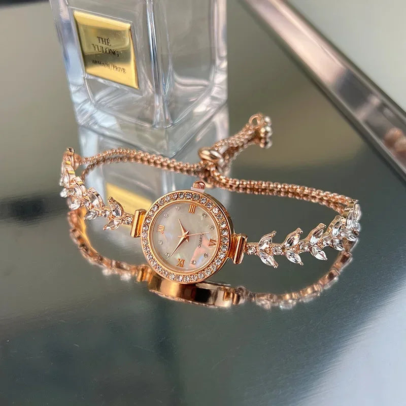 Watches for Women Reloj Mujer Mermaid Chain Light Luxury Diamond Bracelet Ladies Fashion Quartz Watches Montres Femmes