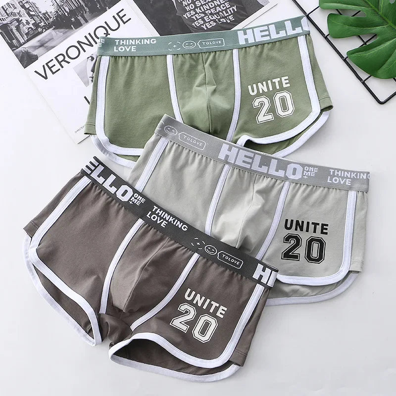 Men's Underwear Boxer Shorts Sexy Panties Cotton Boxers Sports Comfort Man Underpants Shorts Homme U Convex Lingerie PD3205
