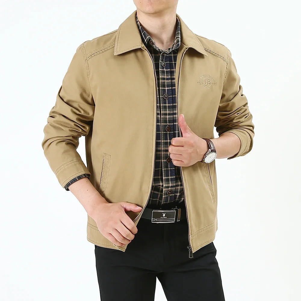 Men's High Quality Jacket Washed Pure Cotton Jacket Workwear Men's Coat Loose Business Men's Clothing Outdoor Men's Clothing