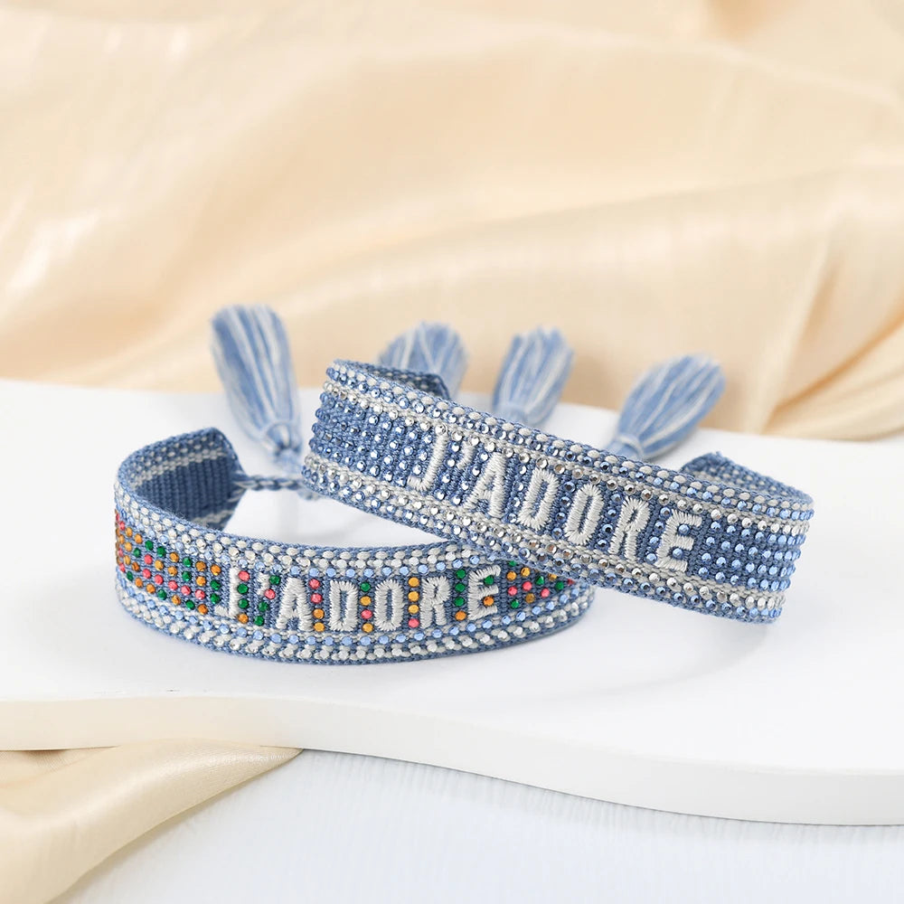 Cotton Bracelets Handmade Adjustable Woven Bracelets Beach Vibes