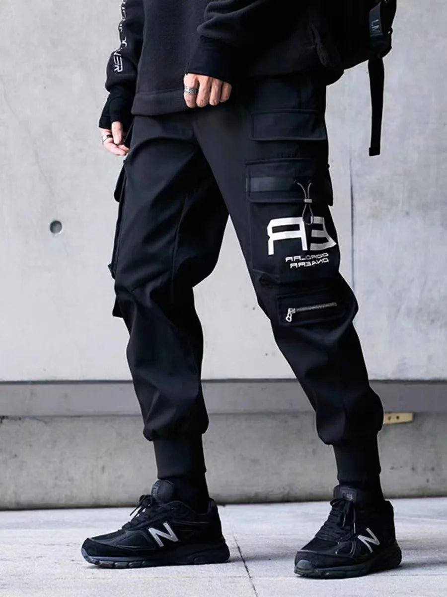 Classic Design Multi Pocket Cargo Pants, Men's Casual Loose Fit Drawstring Cargo Pants/Joggers For Spring Summer Outdoor