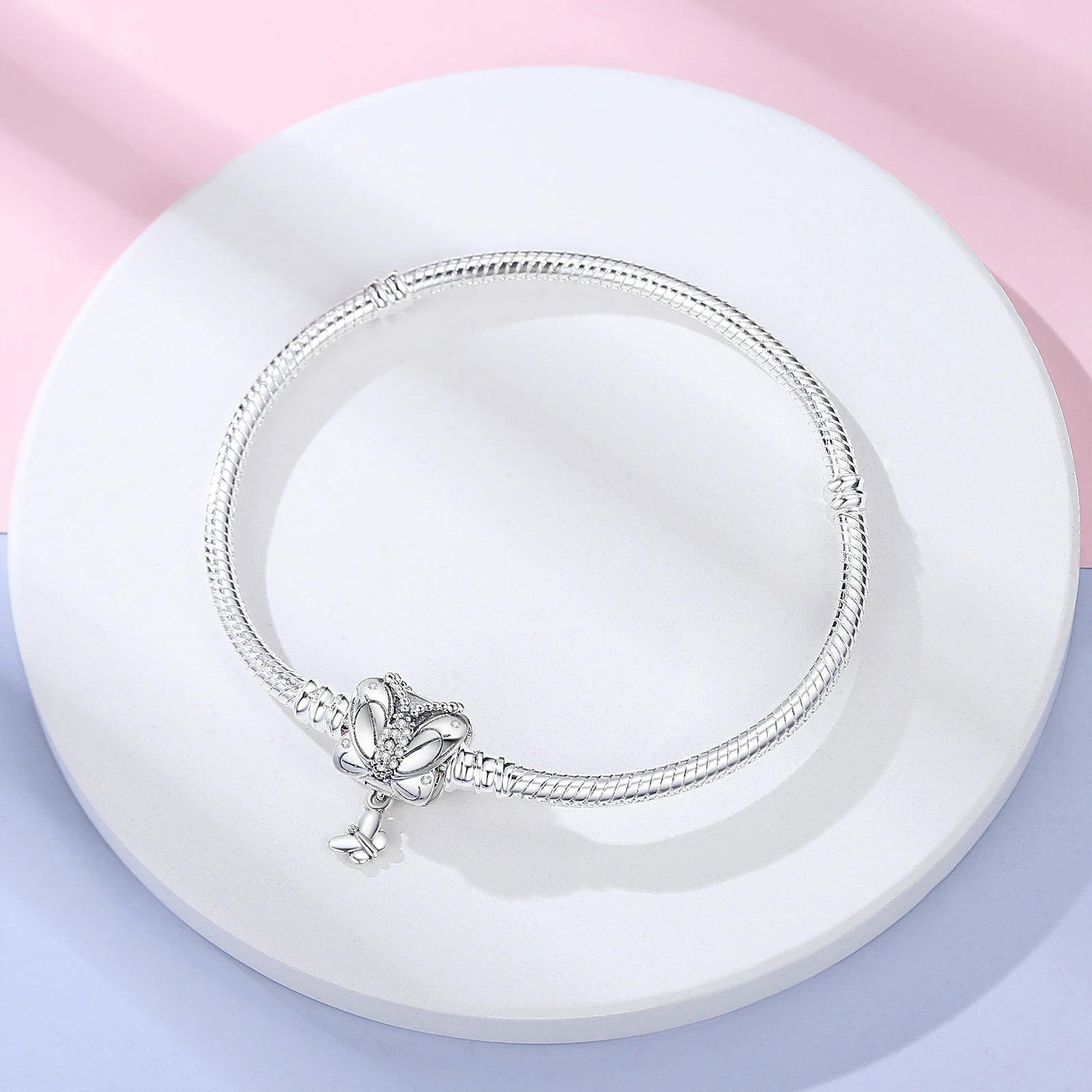 Danturn 925 Sterling Silver Bracelets Crown Butterfly Bus Sisterly Love Cherry Bracelets Women Bracelets Fashion Charm Bracelets
