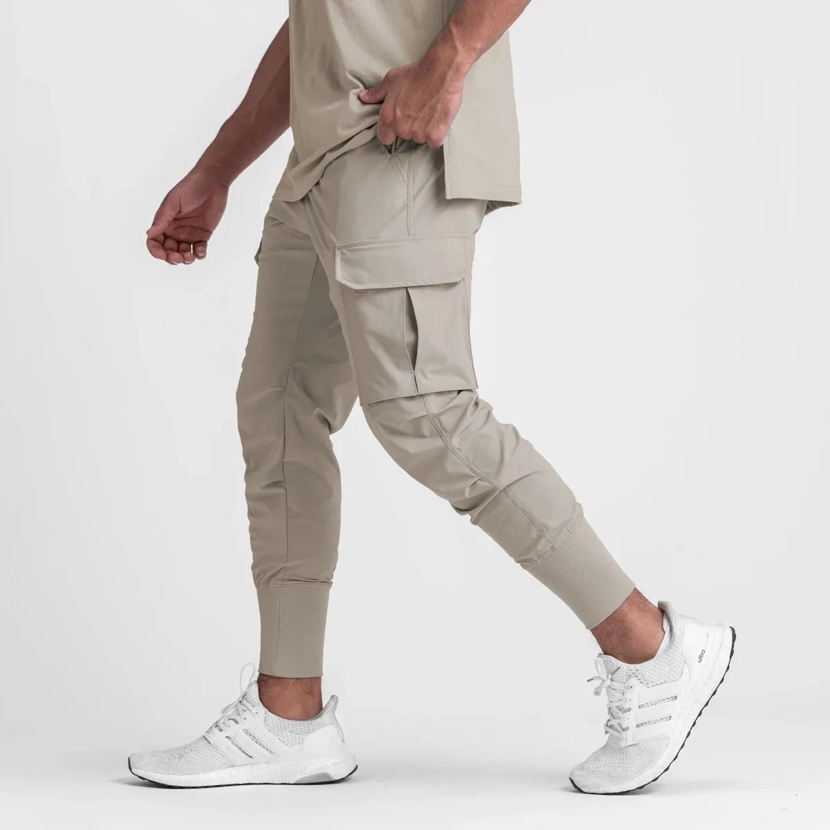 2024 New Cargo Pants Gym Men‘s Multi-Pocket Straight Bottom Cargo Pants    Sports Fitness Men Casual Trousers Track Pants