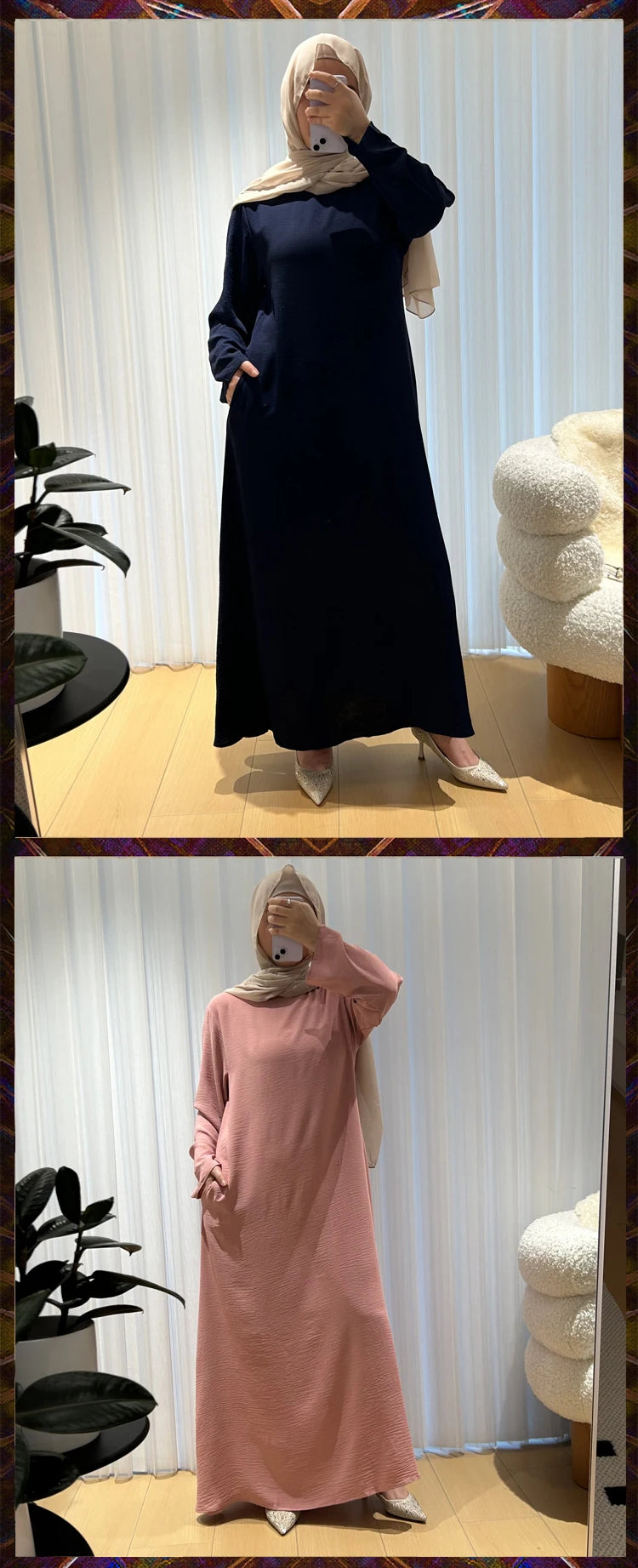 Muslim women's clothing abaya Middle East Dubai robe women's clothing oversized clothing women's long skirt MU-593