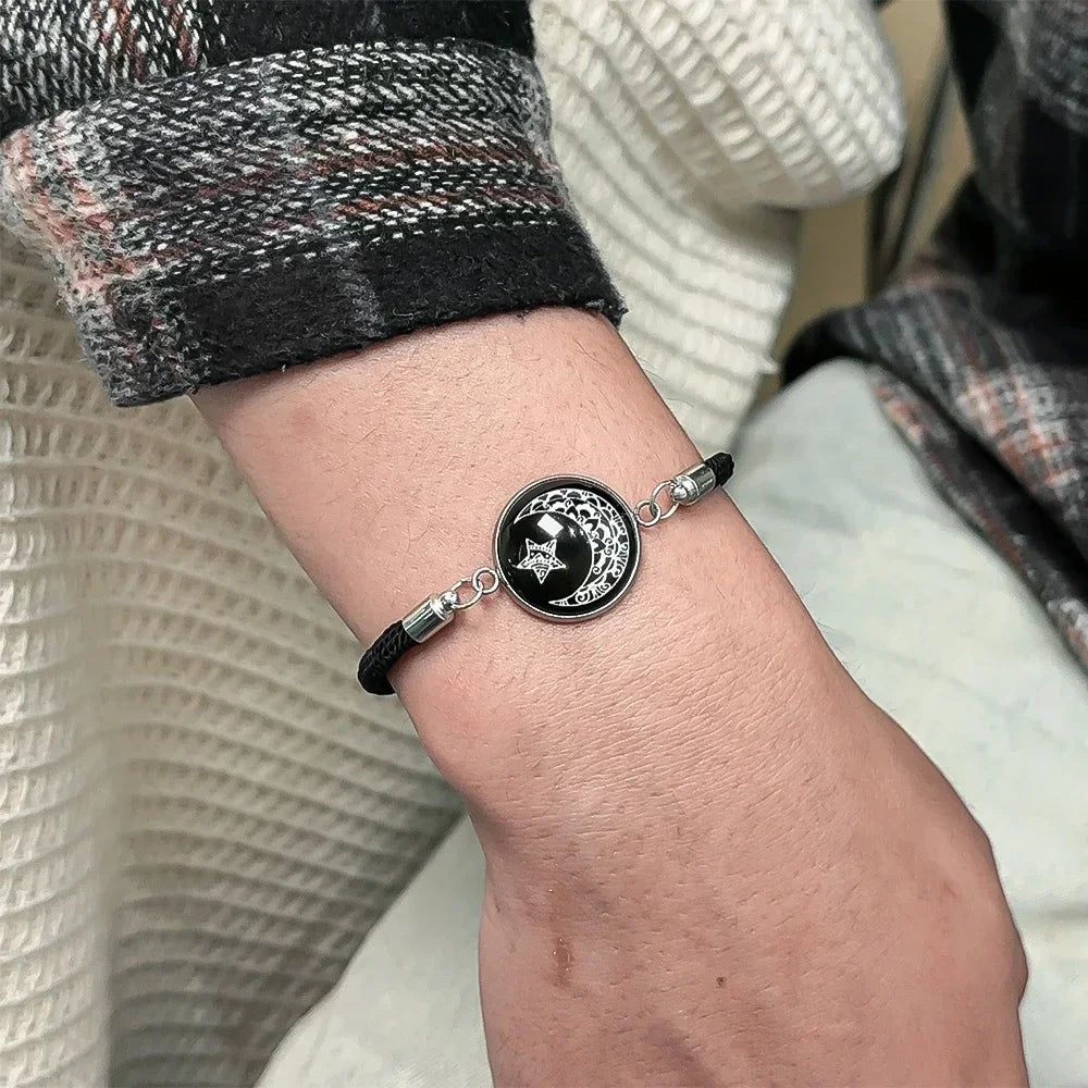 Sun Moon Braided Bracelets Women Men Black Adjustable Couple Bracelets Elegant Comfortable Bracelets Fashion Jewelry Accessories
