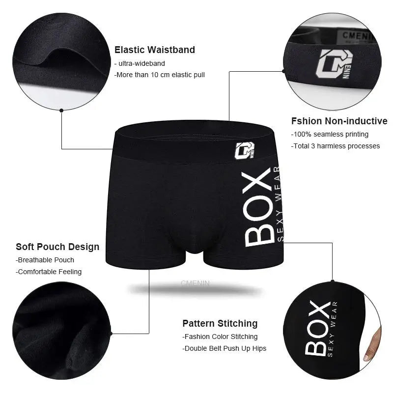 4Pcs/Lot ORLVS Brand Man Underpants Boxershorts Cotton Men Boxers Male Breathable Underwear Men's Panties Soft Boxer OR212