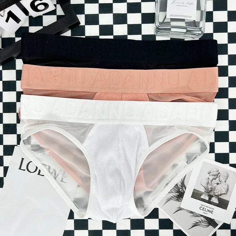 1PC Men Briefs Fashion Underwear Sexy Low-Waist Triangle Pant Silhouette Design Breathable Men Panties Jockstrap Man Underpants