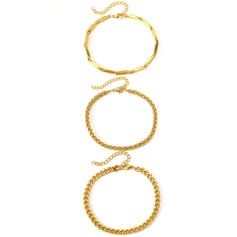 Stainless steel bracelets European and American fashion bracelets exquisite chain bracelets For Women Jewelry Banquet Gifts