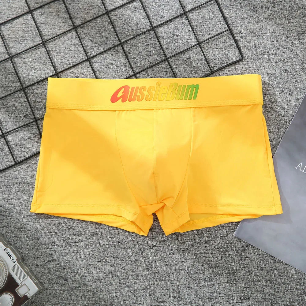 Sexy Men Boxers Shorts Aussiebum Underwear Men' Boxers Male Panties Calzoncillos Slip Men U Convex Pouch Man Underpants M-XXL