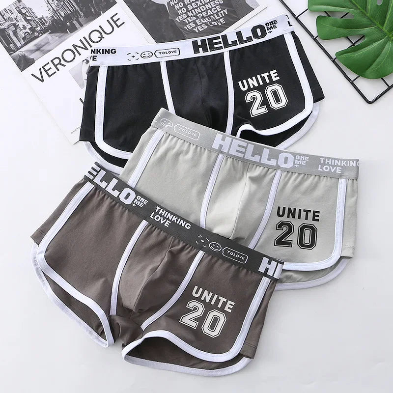Men's Underwear Boxer Shorts Sexy Panties Cotton Boxers Sports Comfort Man Underpants Shorts Homme U Convex Lingerie PD3205