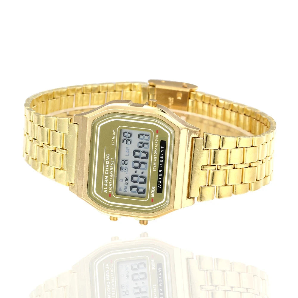 2024 Digital Watches For Men Sports Waterproof Bracelet Clock Gold Electronice LED Wristwatch Women Casucal montre homme relogio