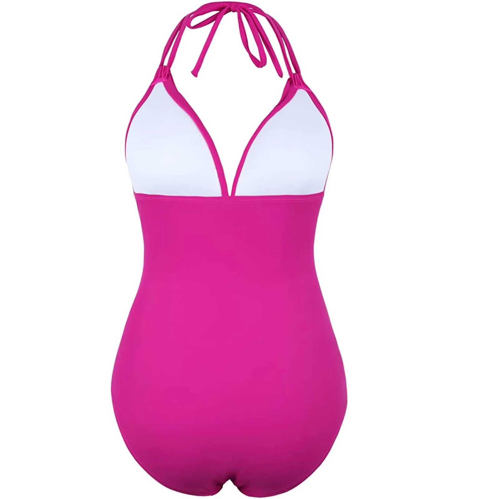 Bikinis Mujer Women's One-piece With Chest Pad Without Steel Bra Swimsuit Solid Color Swimsuit купальники женские