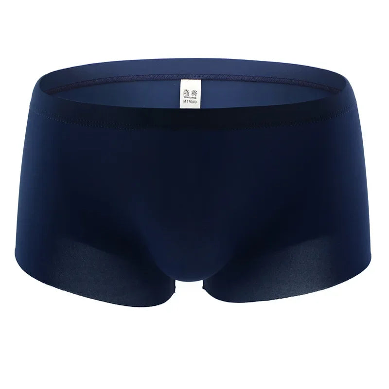 Men's Ice Silk Seamless Underwear Briefs Sexy U Convex Ultra-Thin Breathable Man Underpants Boxers