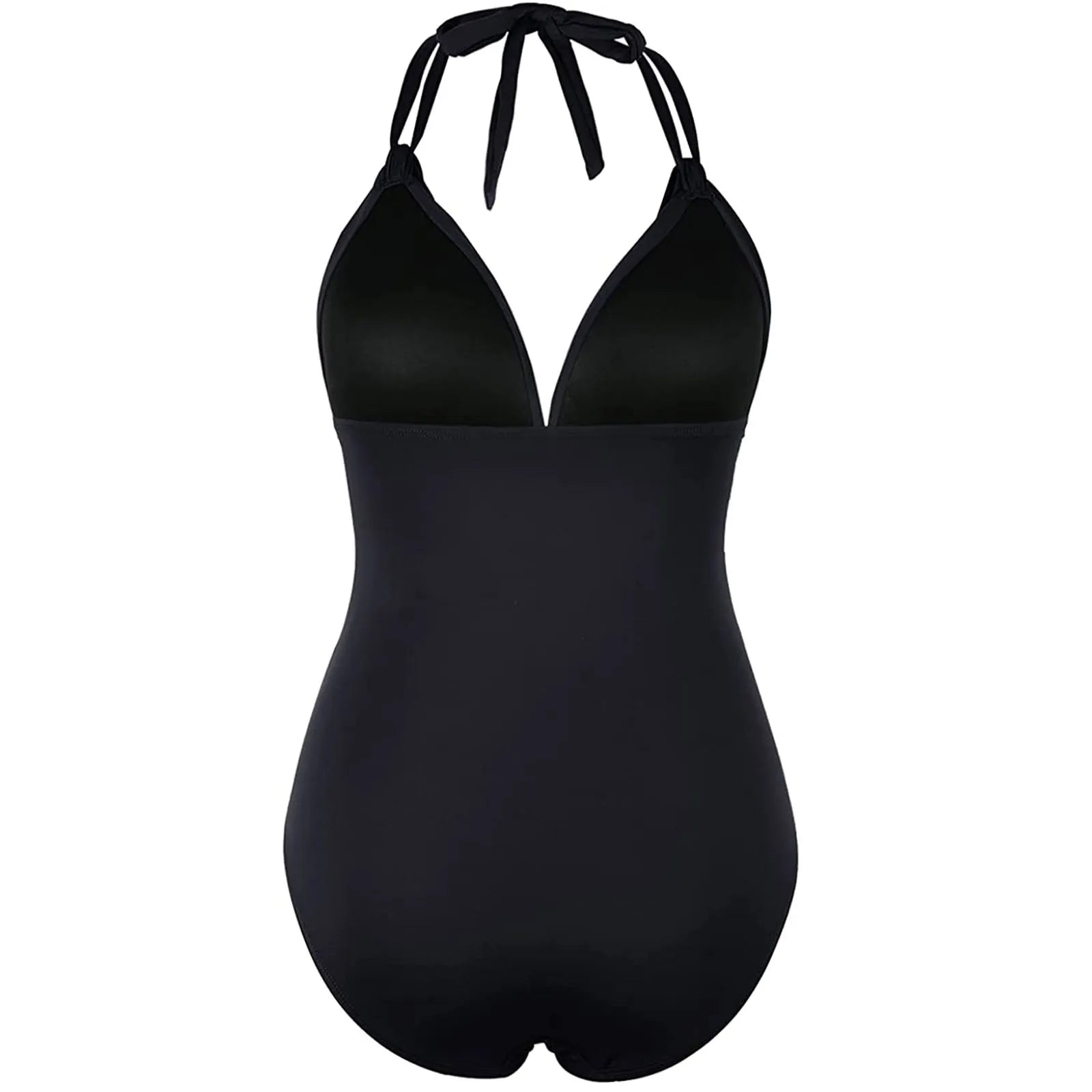 Bikinis Mujer Women's One-piece With Chest Pad Without Steel Bra Swimsuit Solid Color Swimsuit купальники женские