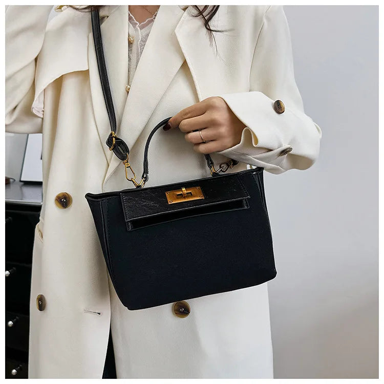 Handbag - A Niche High-end, Women's Single-shoulder Crossbody Bag for Daily Commutes. 2025 New Model - Large Capacity Kelly Bag.