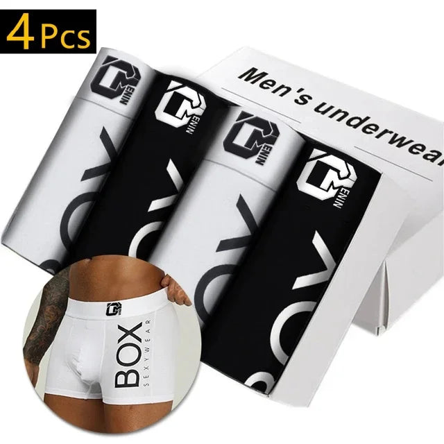4Pcs/Lot ORLVS Brand Man Underpants Boxershorts Cotton Men Boxers Male Breathable Underwear Men's Panties Soft Boxer OR212