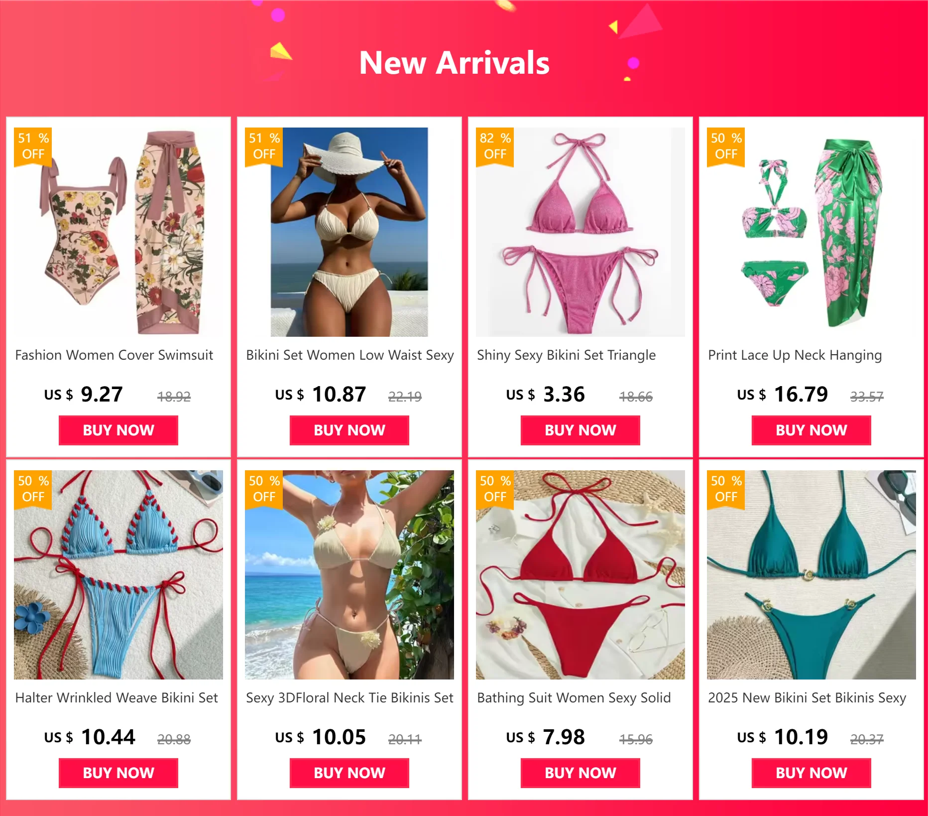 Bikinis Set Tied Halter Swimsuit Women Swimwear Biquinis Backless Beach Bathing Suit Drawstring Side Halter Neck Tankini Set